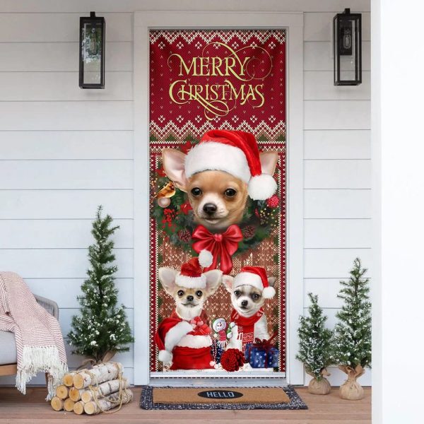 Dachshund Happy House Christmas Door Cover – Dachshund Lover Gifts – Xmas Outdoor Decoration – Gifts For Dog Lovers