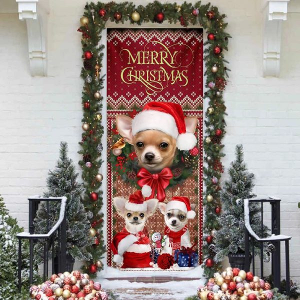 Dachshund Happy House Christmas Door Cover – Dachshund Lover Gifts – Xmas Outdoor Decoration – Gifts For Dog Lovers