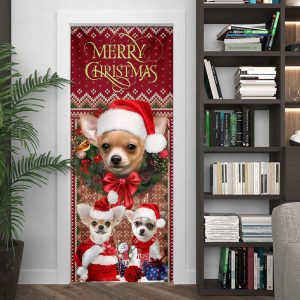 Dachshund Happy House Christmas Door Cover Dachshund Lover Gifts Xmas Outdoor Decoration Gifts For Dog Lovers 4