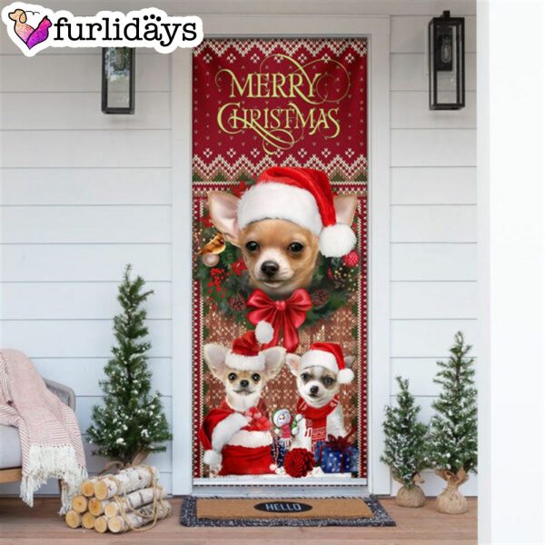 Dachshund Happy House Christmas Door Cover – Dachshund Lover Gifts – Xmas Outdoor Decoration – Gifts For Dog Lovers