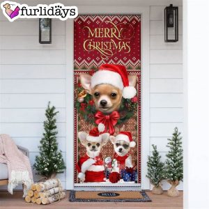 Dachshund Happy House Christmas Door Cover Xmas Gifts For Pet Lovers Christmas Decor