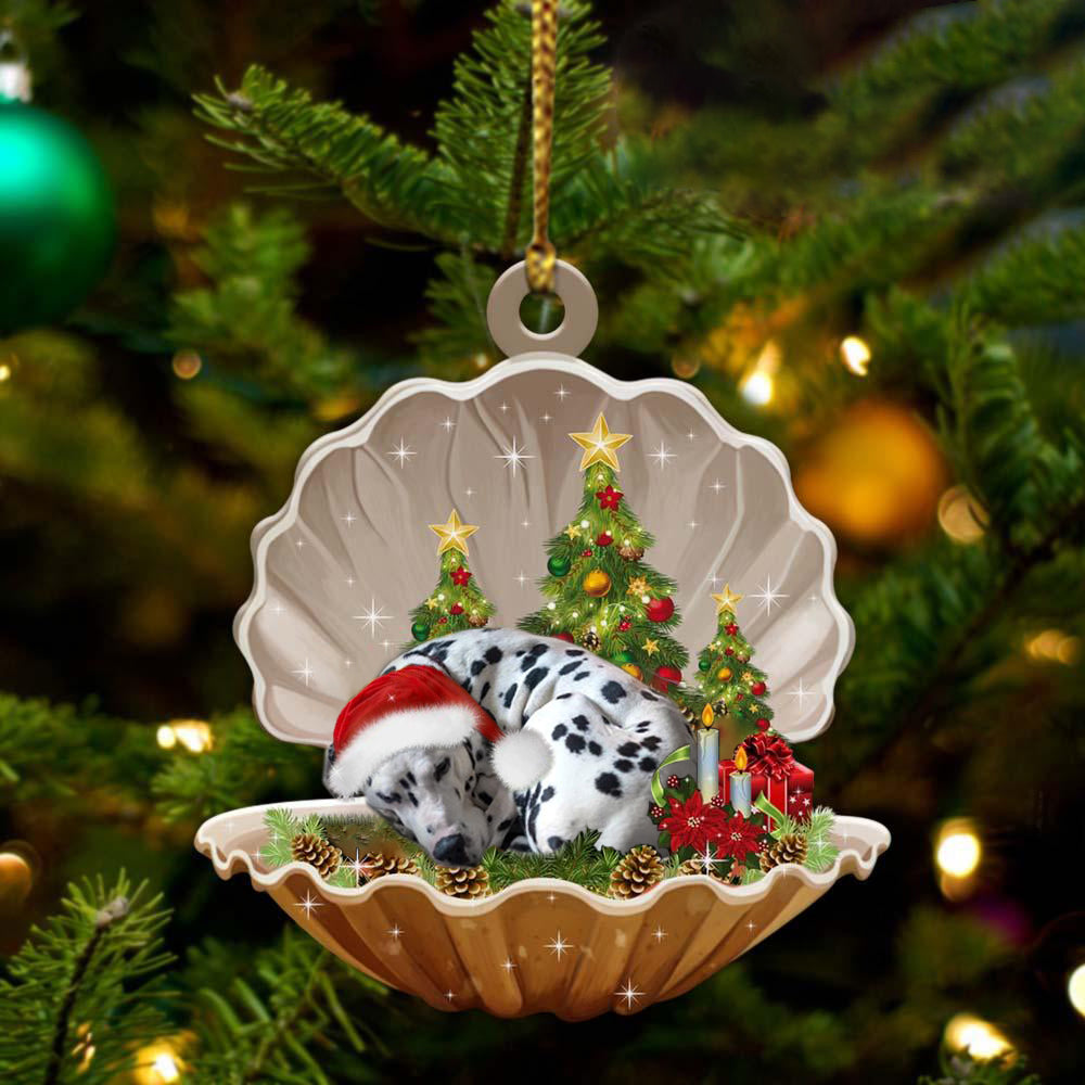Dalmatian - Sleeping Pearl in Christmas Two Sided Ornament - Christmas Ornaments For Dog Lovers
