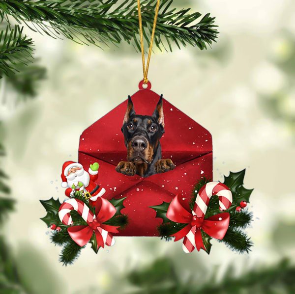 Doberman Christmas Letter Ornament – Car Ornament – Gifts For Pet Owners