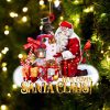 Doberman With Santa Clause Christmas Ornament…