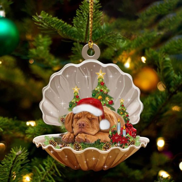 Dogue De Bordeaux3 – Sleeping Pearl in Christmas Two Sided Ornament – Christmas Ornaments For Dog Lovers