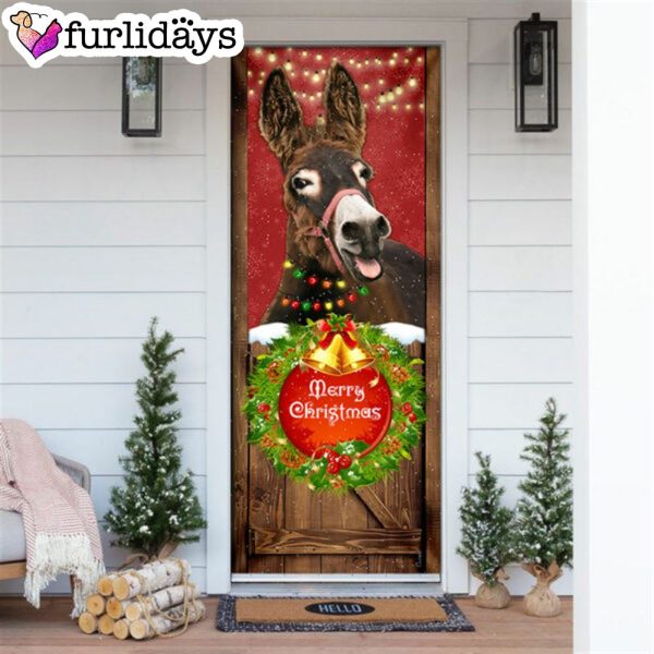 Donkey Smile Christmas Door Cover – Merry Christmas Door Cover – Unique Gifts Doorcover