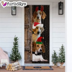 English Foxhound Christmas Door Cover –…