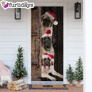 English Mastiff Christmas Door Cover Xmas Gifts For Pet Lovers Christmas Gift For Friends
