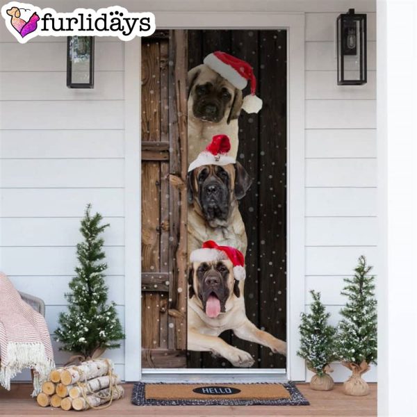 English Mastiff Christmas Door Cover – Xmas Gifts For Pet Lovers – Christmas Gift For Friends