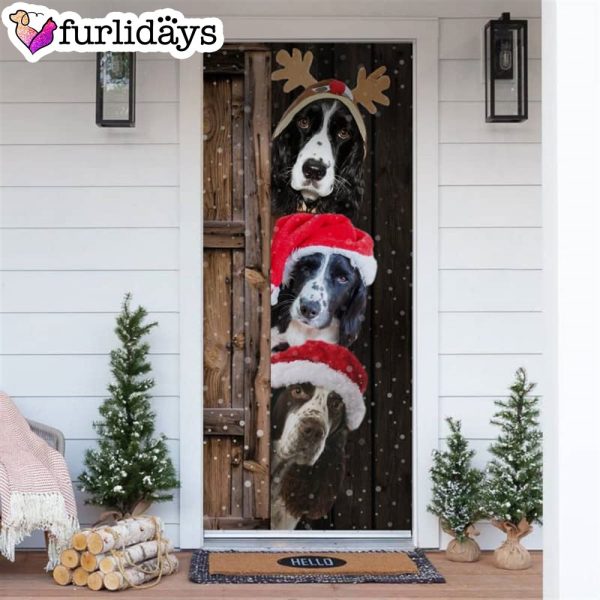English Springer Spaniel Christmas Door Cover – Xmas Gifts For Pet Lovers – Christmas Gift For Friends