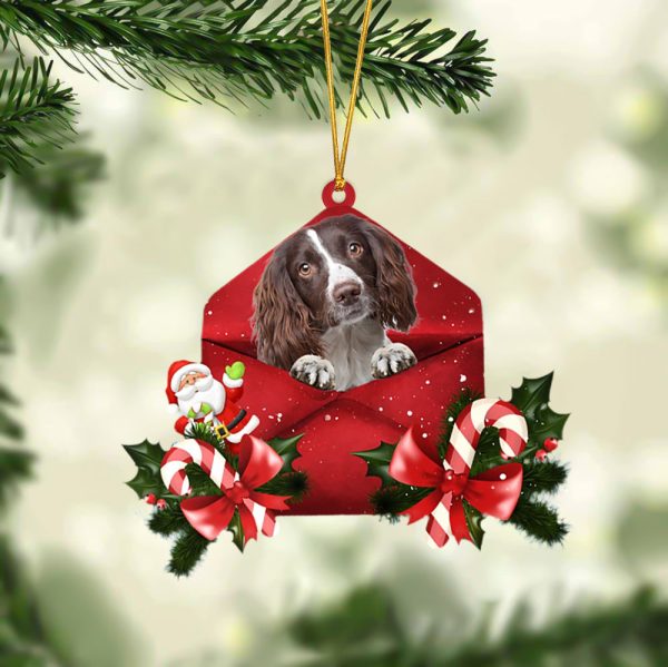 English Springer Spaniel Christmas Letter Ornament – Car Ornament – Gifts For Pet Owners