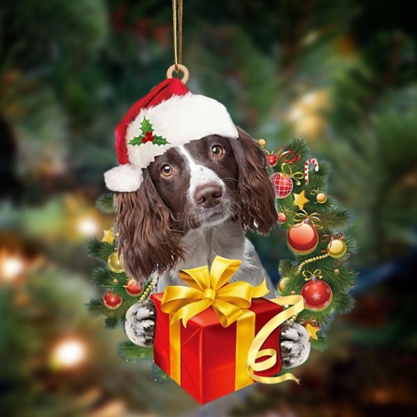 English Springer Spaniel Give Gifts Hanging Ornament – Flat Acrylic Dog Ornament – Dog Lovers Gifts For Him Or Her