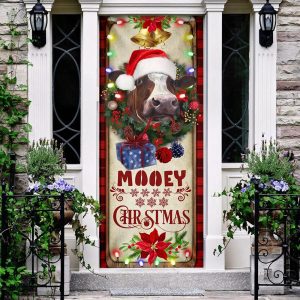 Farm Cattle Mooey Christmas Door Cover Christmas Door Cover Decorations Unique Gifts Doorcover 2
