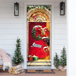 Farmhouse Chicken Christmas Door Cover –…