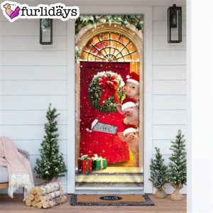 Farmhouse Pig Christmas Door Cover Unique Gifts Doorcover Housewarming Gifts 6