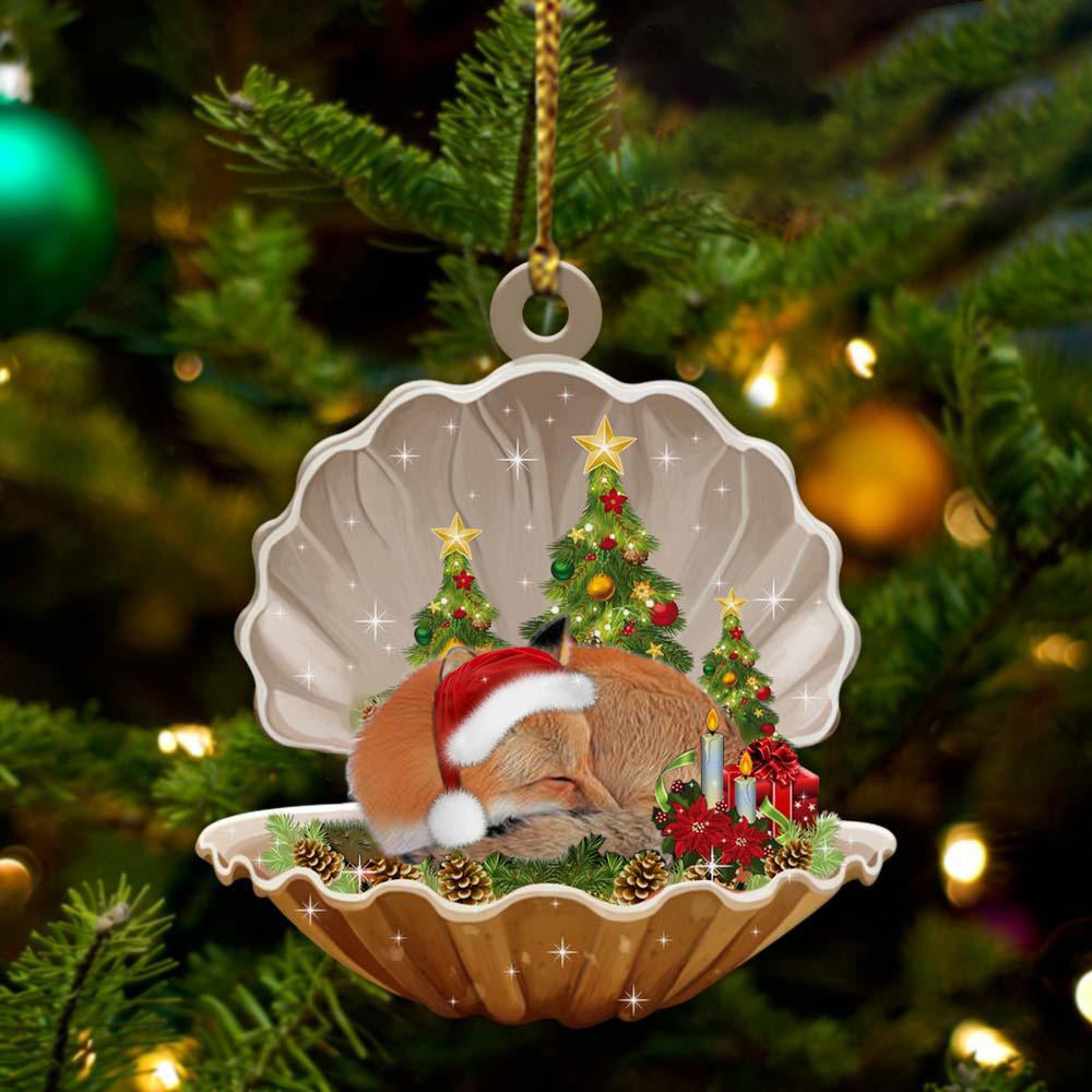 Fox3 - Sleeping Pearl in Christmas Two Sided Ornament - Christmas Ornaments For Dog Lovers