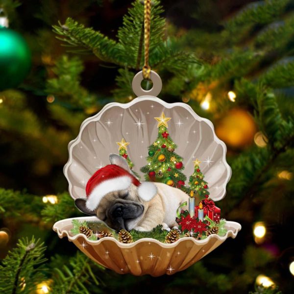 French Bulldog – Sleeping Pearl in Christmas Two Sided Ornament – Christmas Ornaments For Dog Lovers
