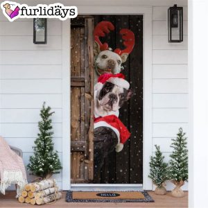 French Bulldog Christmas Door Cover Xmas Gifts For Pet Lovers Christmas Gift For Friends