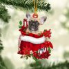 French Bulldog In Gift Bag Christmas Ornament – Car Ornaments – Gift For Dog Lovers