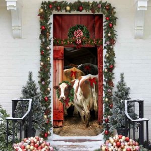 Funny Family Cattle Door Cover Unique Gifts Doorcover Christmas Gift For Friends 4
