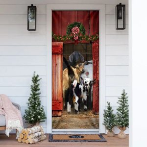 Funny Family Goat Door Cover Unique Gifts Doorcover Housewarming Gifts 1