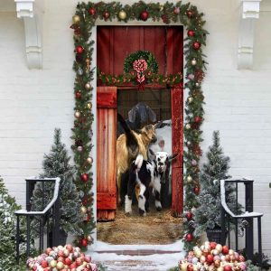 Funny Family Goat Door Cover Unique Gifts Doorcover Housewarming Gifts 3