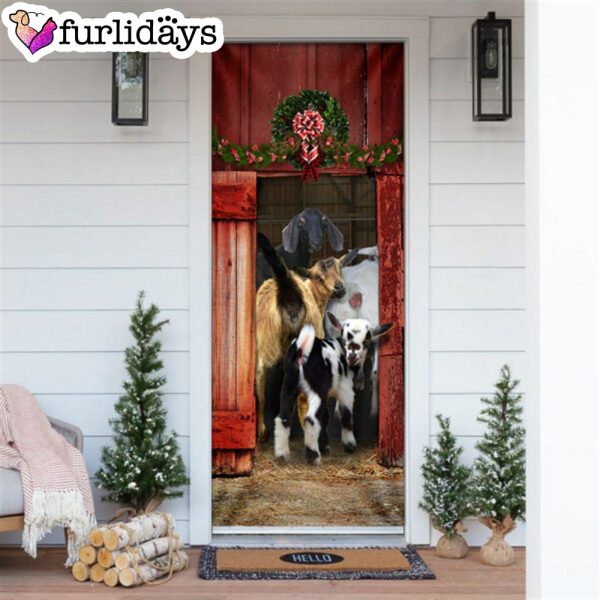 Funny Family Goat Door Cover – Unique Gifts Doorcover – Housewarming Gifts