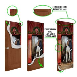 Funny Family Horse Door Cover Unique Gifts Doorcover Christmas Gift For Friends 6