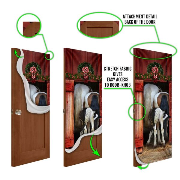 Funny Family Horse Door Cover – Unique Gifts Doorcover – Christmas Gift For Friends