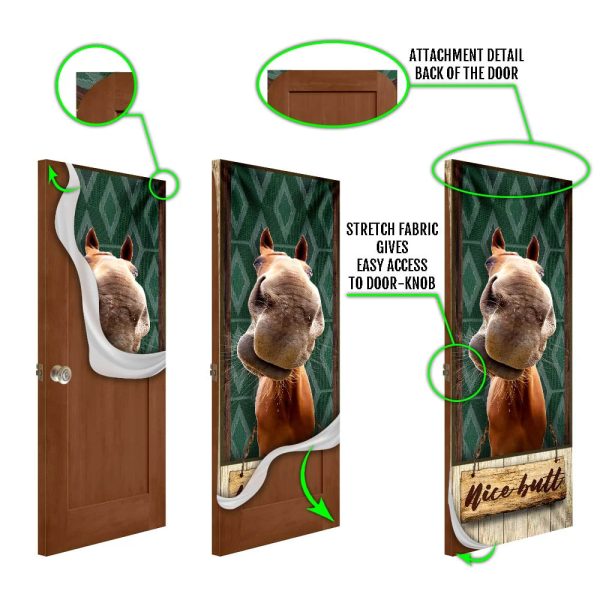 Funny Horse Restroom Door Cover – Unique Gifts Doorcover – Holiday Decor