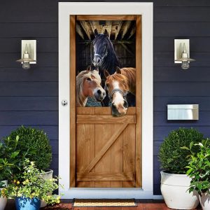 Funny Horses Door Cover Unique Gifts Doorcover Housewarming Gifts 2