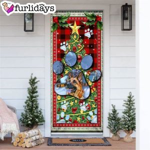 German Shepherd. Dog Paw Christmas Door Cover Xmas Gifts For Pet Lovers Christmas Gift For Friends