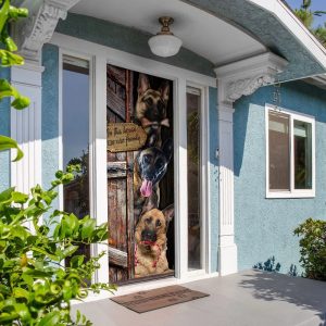 German Shepherd. We Are Family Door Cover Xmas Outdoor Decoration Gifts For Dog Lovers 3