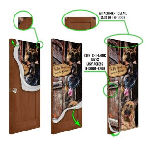 German Shepherd. We Are Family Door Cover Xmas Outdoor Decoration Gifts For Dog Lovers 4