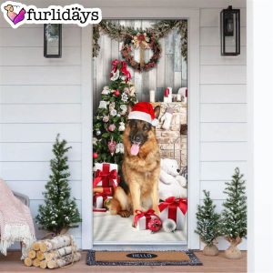 German Shepherd Christmas Door Cover Xmas Gifts For Cat Lovers Christmas Gift For Friends