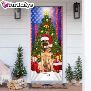 German Shepherd Christmas Door Cover Xmas Gifts For Dog Lovers Christmas Gift For Friends