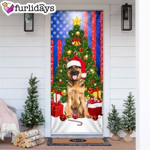 German Shepherd Christmas Door Cover – Xmas Gifts For Dog Lovers – Christmas Gift For Friends