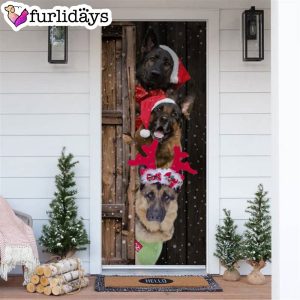 German Shepherd Christmas Door Cover Xmas Gifts For Pet Lovers Christmas Gift For Friends