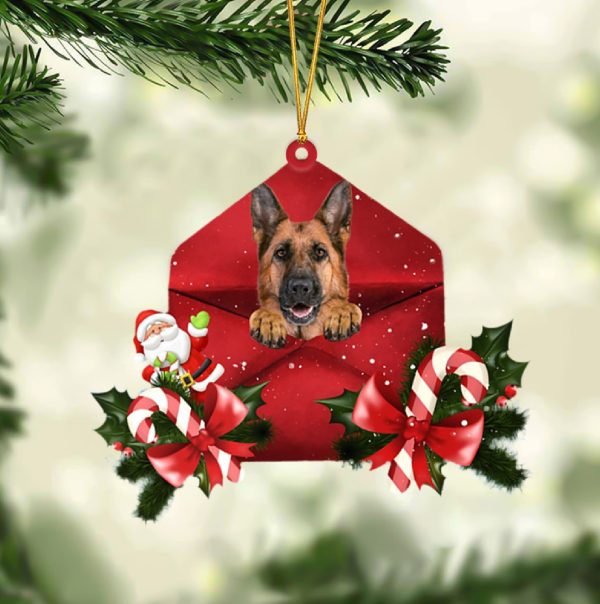 German Shepherd Christmas Letter Ornament – Car Ornament – Gifts For Pet Owners