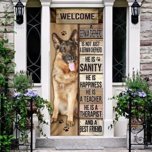 German Shepherd Door Cover Xmas Outdoor Decoration Gifts For Dog Lovers Housewarming Gifts 3