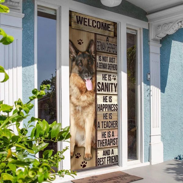 German Shepherd Door Cover – Xmas Outdoor Decoration – Gifts For Dog Lovers – Housewarming Gifts