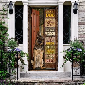 German Shepherd Door Cover Xmas Outdoor Decoration Gifts For Dog Lovers 3