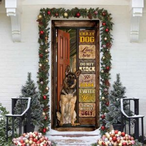 German Shepherd Door Cover Xmas Outdoor Decoration Gifts For Dog Lovers 4