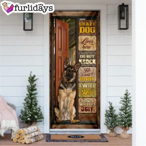 German Shepherd Door Cover Xmas Outdoor Decoration Gifts For Dog Lovers 6