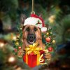 German Shepherd Give Gifts Hanging Ornament – Flat Acrylic Dog Ornament – Dog Lovers Gifts For Him Or Her