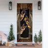 German Shepherd Happy Farmhouse Door Cover – Xmas Outdoor Decoration – Gifts For Dog Lovers