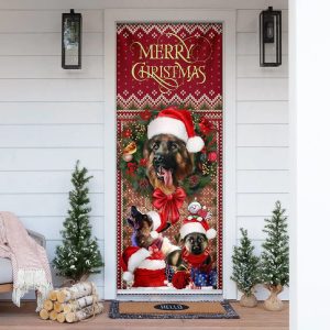 German Shepherd Happy House Christmas Door…