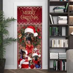 German Shepherd Happy House Christmas Door Cover Unique Gifts Doorcover 4