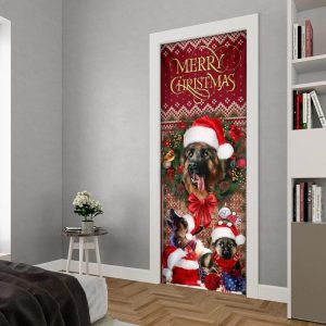 German Shepherd Happy House Christmas Door Cover Unique Gifts Doorcover 5