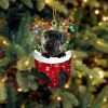 Giant Schnauzer In Snow Pocket Christmas Ornament – Two Sided Christmas Plastic Hanging